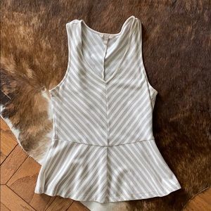 Brown striped dress shirt